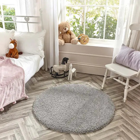 Marvel Circle Shaggy Washable Rug Dunelm