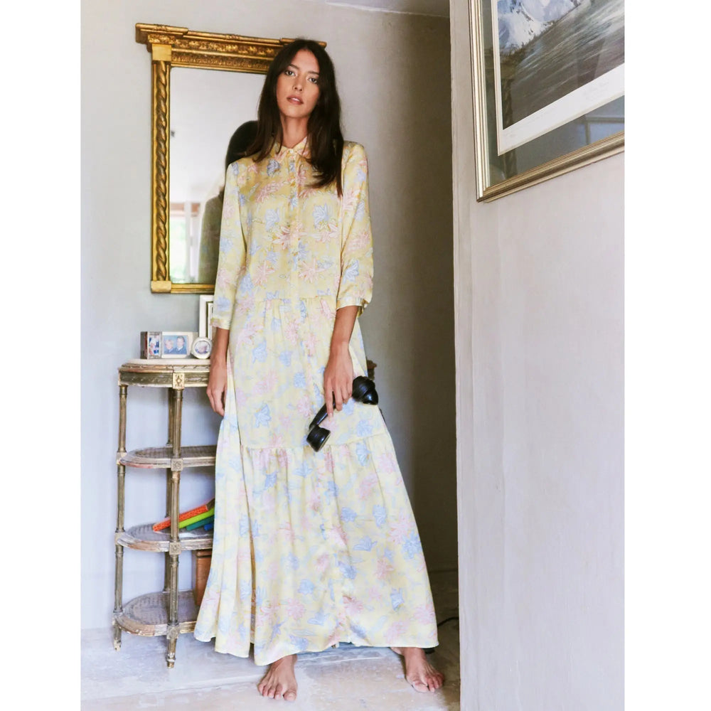 Maxi Shirt Dress / "Zarina Butterfly" Jessica Russell Flint