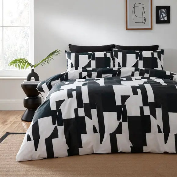 Maxim Geo 100% Cotton Duvet Cover and Pillowcase Set Dunelm