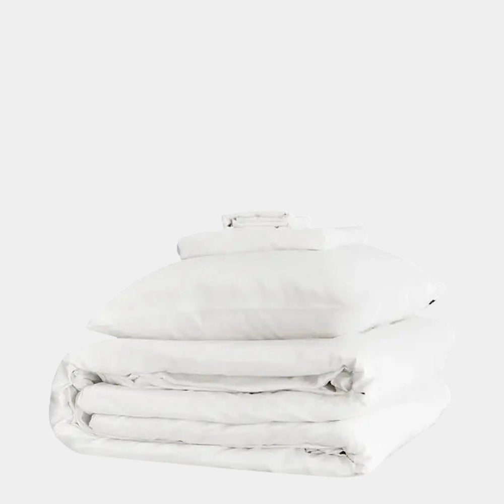 Mayfairsilk Brilliant White Silk Duvet Set MayfairSilk