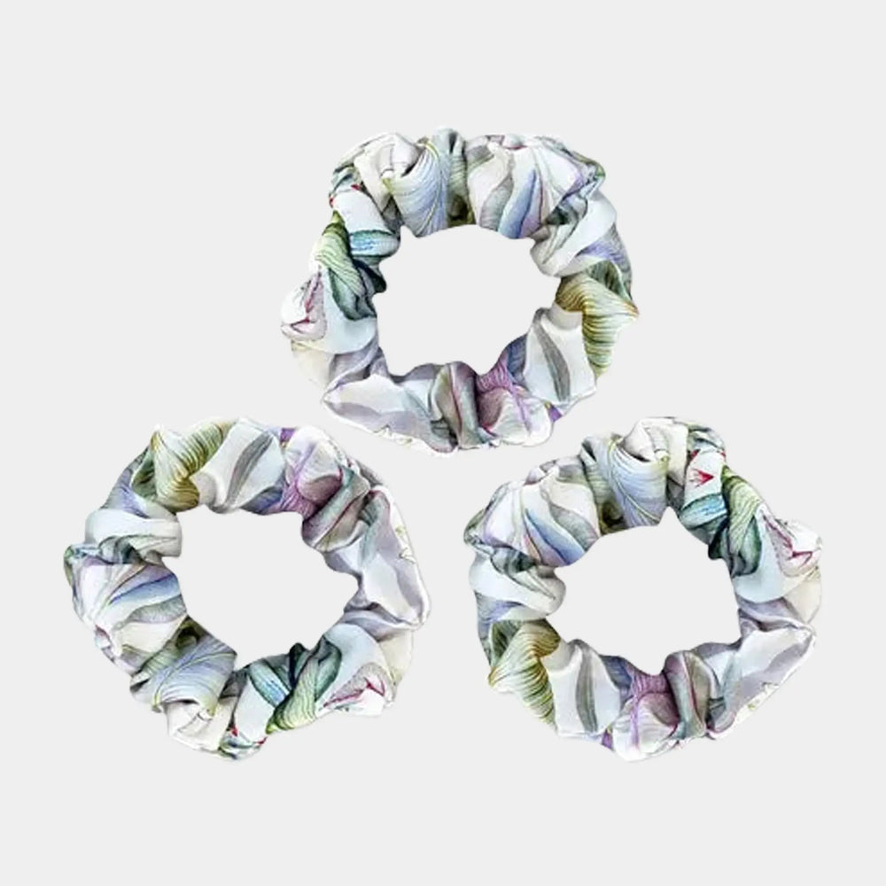 Mayfairsilk Iridescent Garden Silk Scrunchies Set MayfairSilk