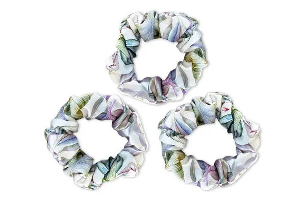 Mayfairsilk Iridescent Garden Silk Scrunchies Set MayfairSilk