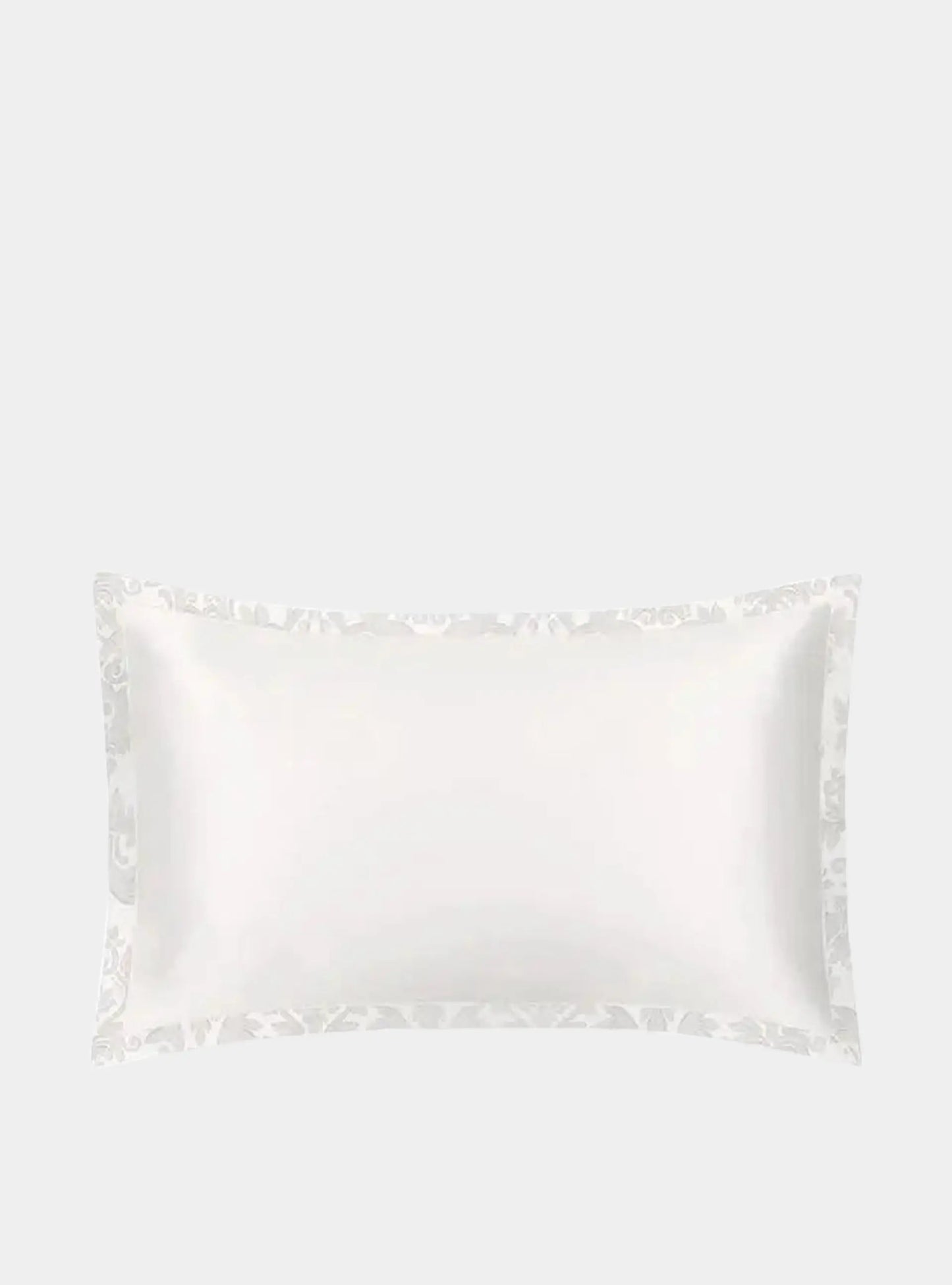 Mayfairsilk Ivory and Damask Oxford Pure Silk Pillowcase MayfairSilk