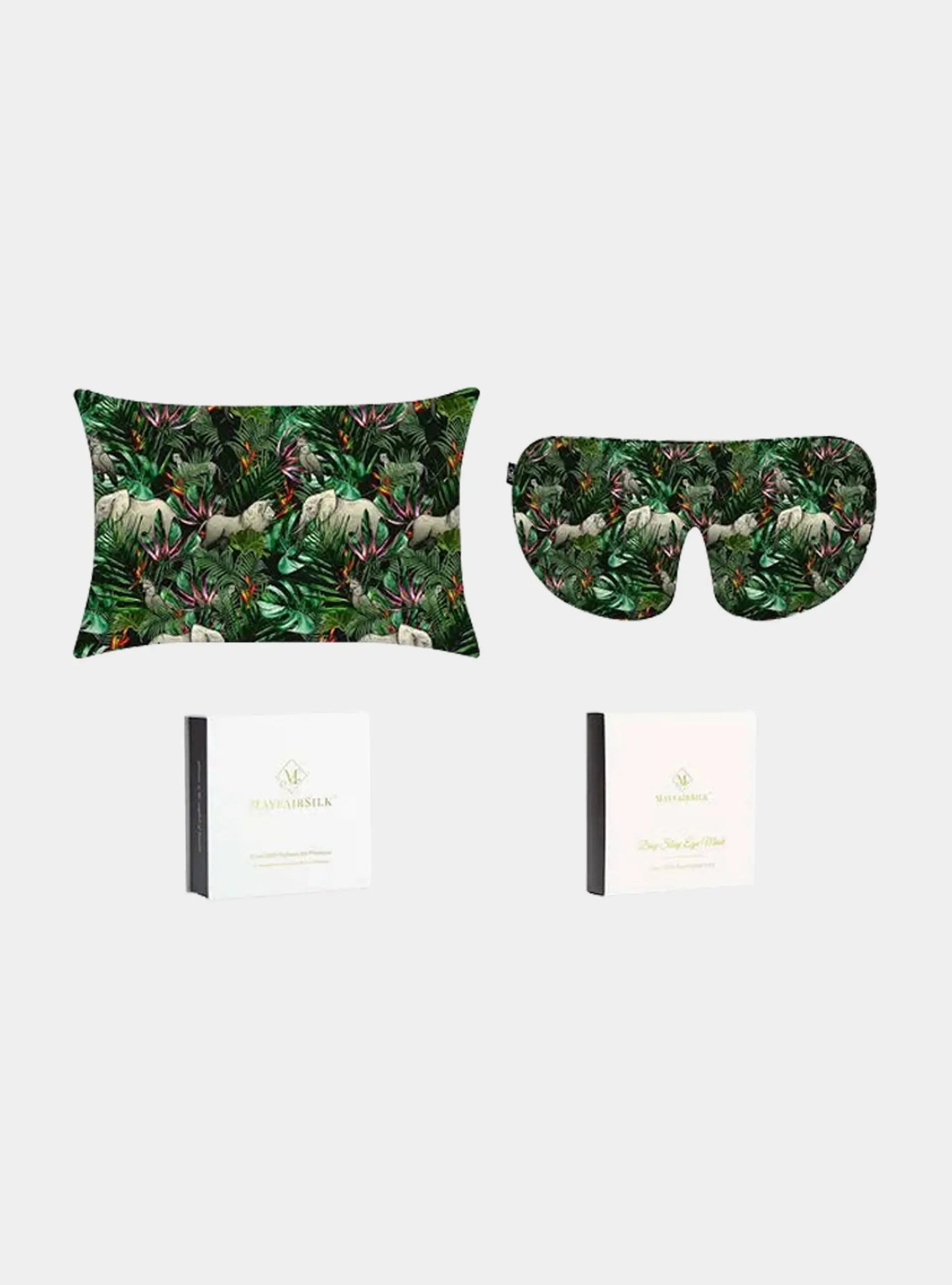 Mayfairsilk Jungle Pure Silk Sleep Gift Set MayfairSilk