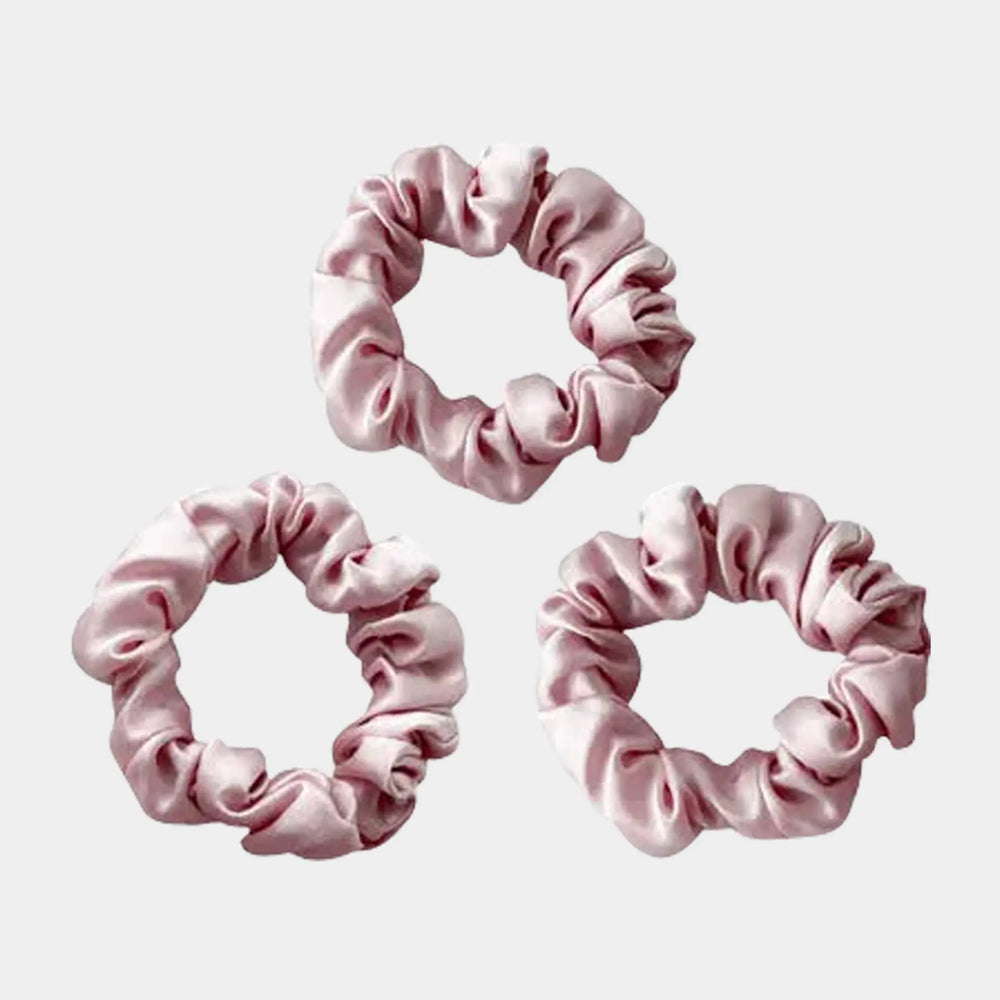 Mayfairsilk Precious Pink Silk Scrunchies Set MayfairSilk