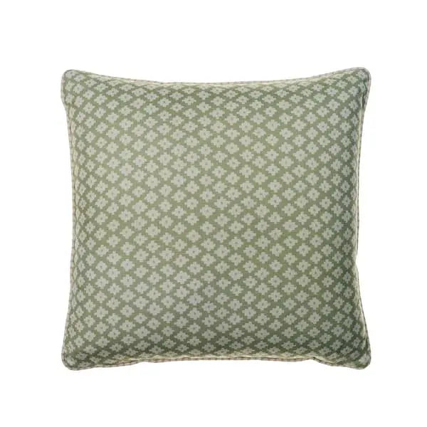 Maze Fennel, Sustainable Feather, Cushion Eco-conscious & Linen Blend & Viscose Blend Geometric & Small Prints Andrew Martin
