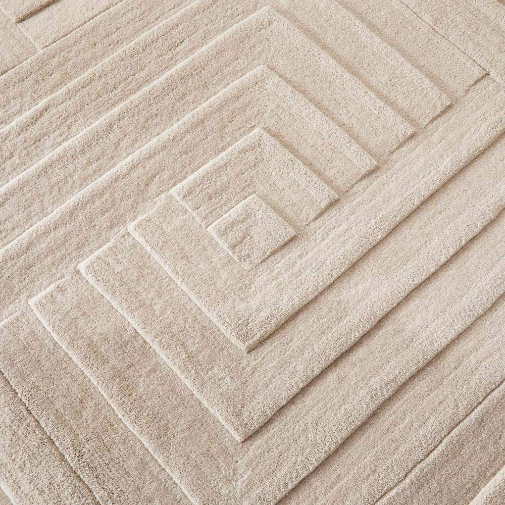 Maze Grey Geometric Wool Rug The Rugs