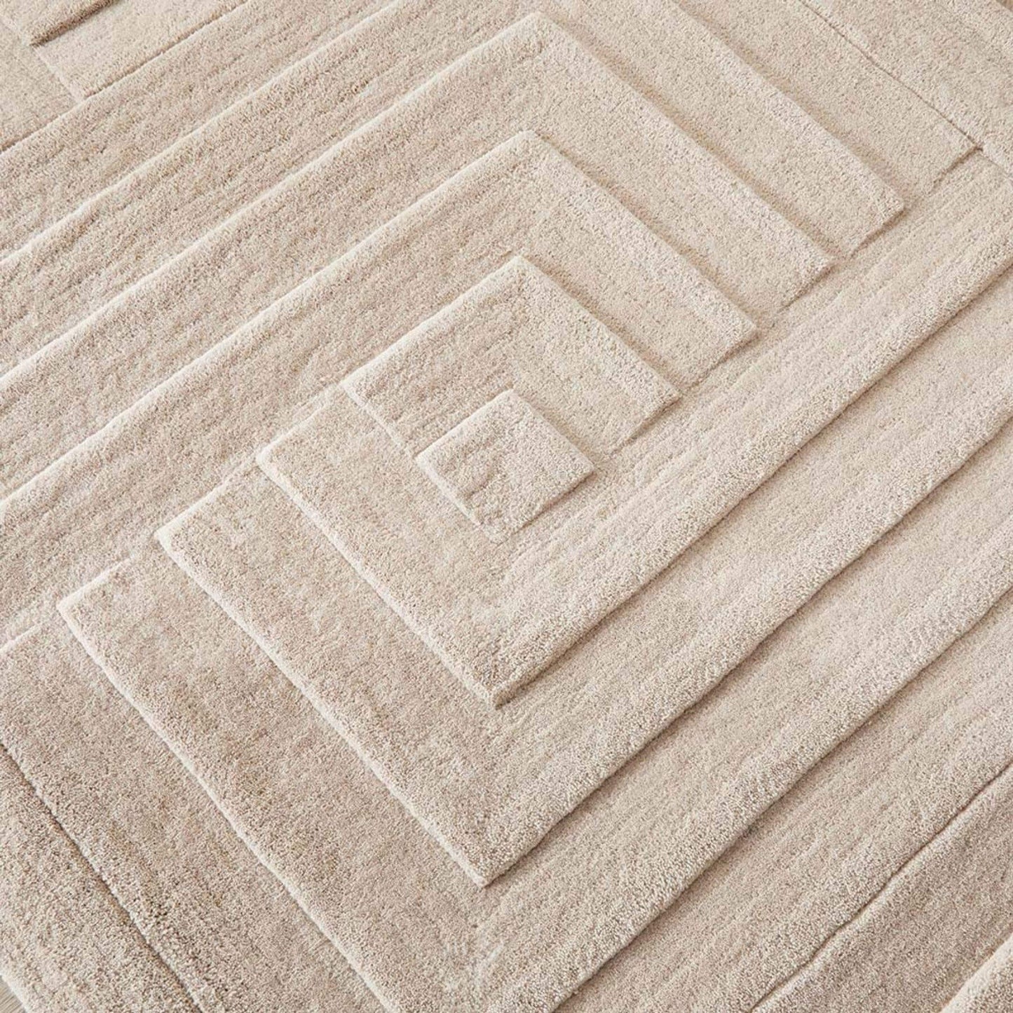 Maze Grey Geometric Wool Rug The Rugs