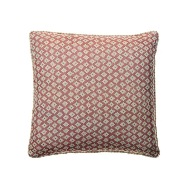 Maze Pink, Sustainable Feather, Cushion Eco-conscious & Linen Blend & Viscose Blend Geometric & Small Prints Andrew Martin