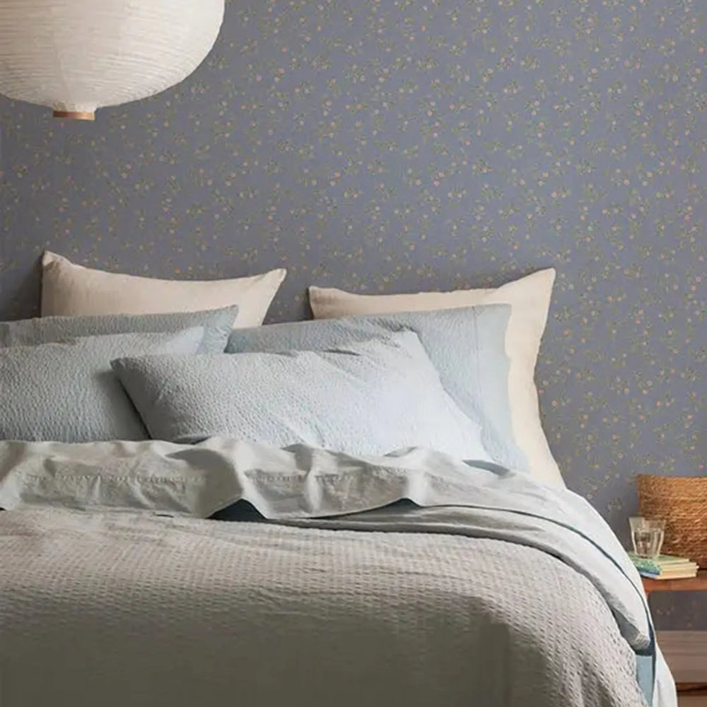 Meadow Blue Spring Sprig Wallpaper Piglet