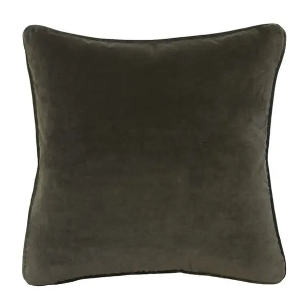 Medici Charcoal, Sustainable Feather, Cushion Eco-conscious & Cotton & Velvet Plain Andrew Martin
