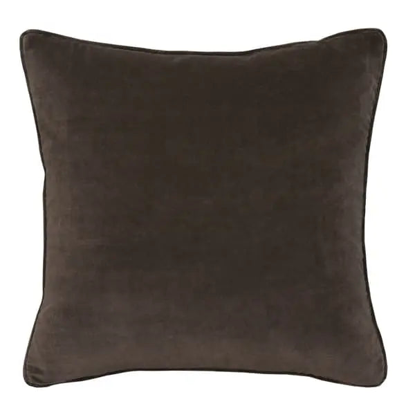 Medici Mocha, Sustainable Feather, Cushion Eco-conscious & Cotton & Velvet Plain Andrew Martin