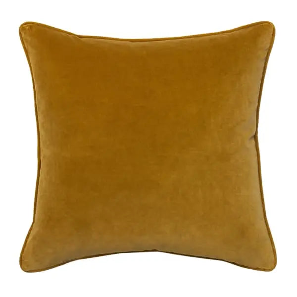 Medici Mustard, Sustainable Feather, Cushion Eco-conscious & Cotton & Velvet Plain Andrew Martin