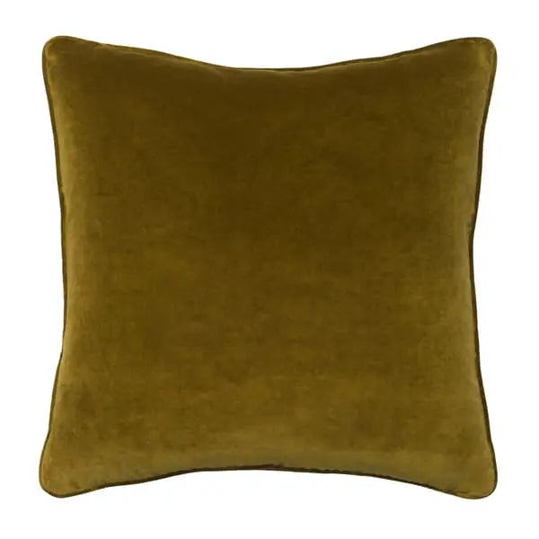 Medici Olive, Sustainable Feather, Cushion Eco-conscious & Cotton & Velvet Plain Andrew Martin