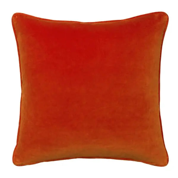 Medici Orange, Sustainable Feather, Cushion Eco-conscious & Cotton & Velvet Plain Andrew Martin