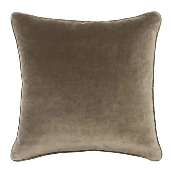 Medici Taupe, Sustainable Feather, Cushion Eco-conscious & Cotton & Velvet Plain Andrew Martin