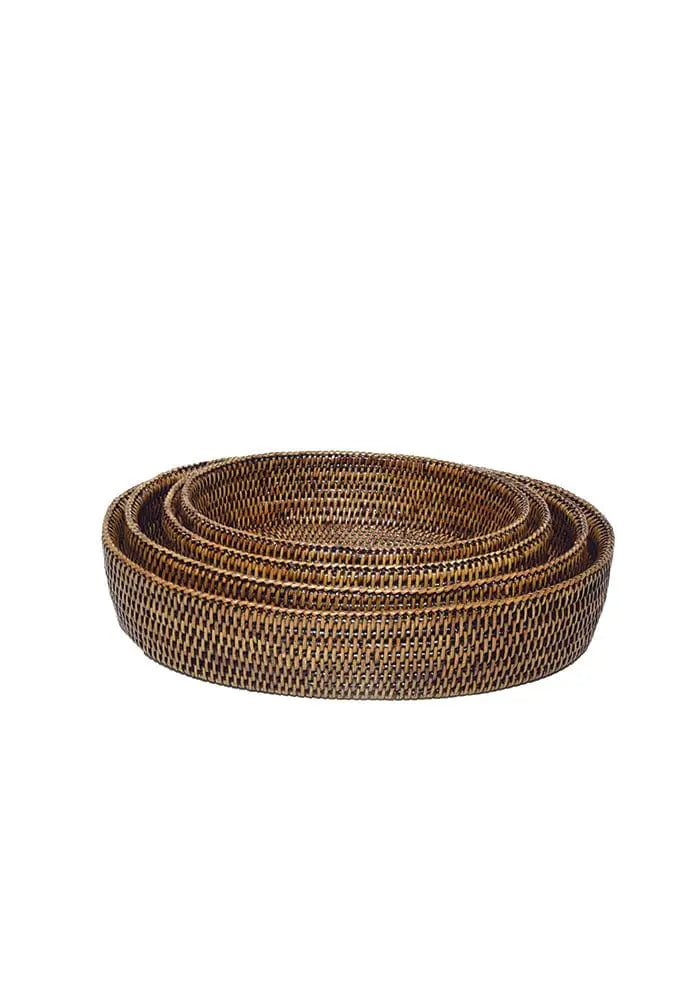 Medium Oval Rattan Bowl Casa by Josephine Jenno