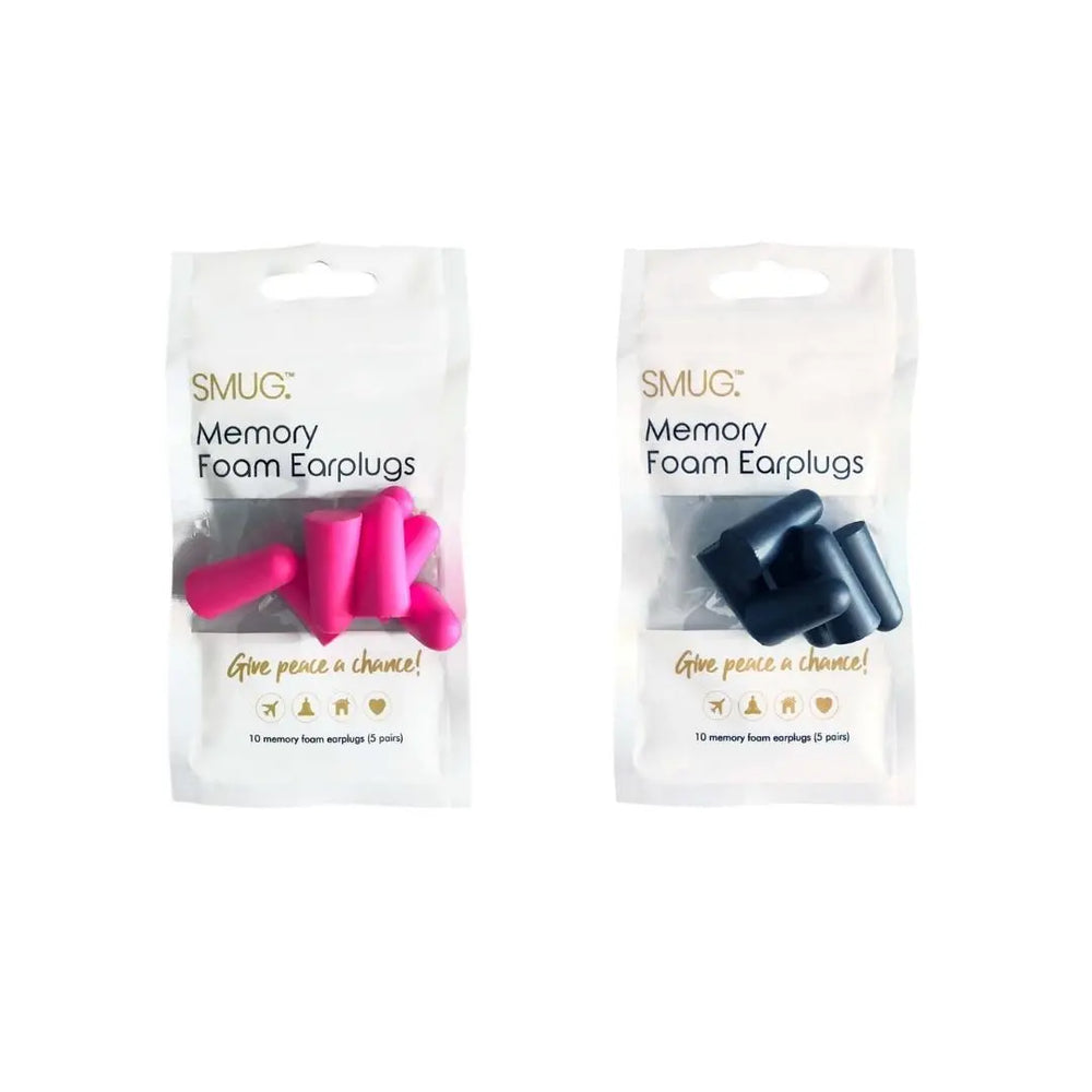 Memory Foam Earplugs - Black & Pink Set SMUG