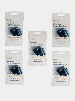 Memory Foam Earplugs - Black (5 packs) SMUG