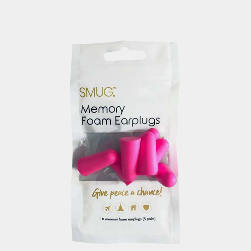 Memory Foam Earplugs - Bright Pink (1 pack) SMUG