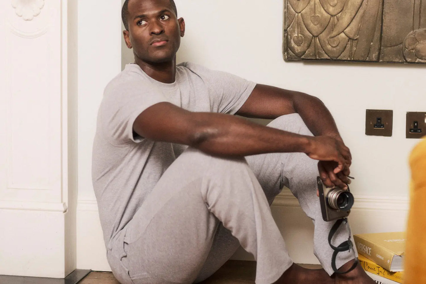 Men's Grey Marl Cotton Modal Bottoms MAMU Dream