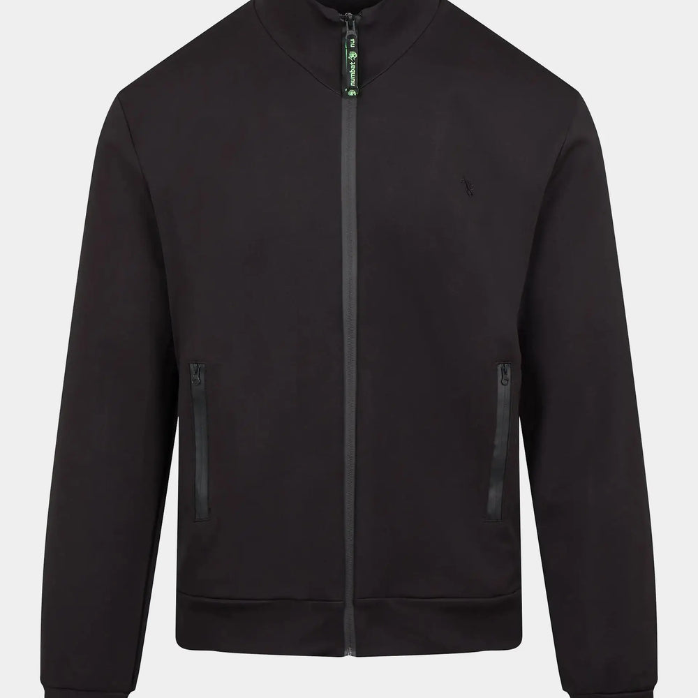 Men's Performance Full Zip Jacket - Black numbatsport