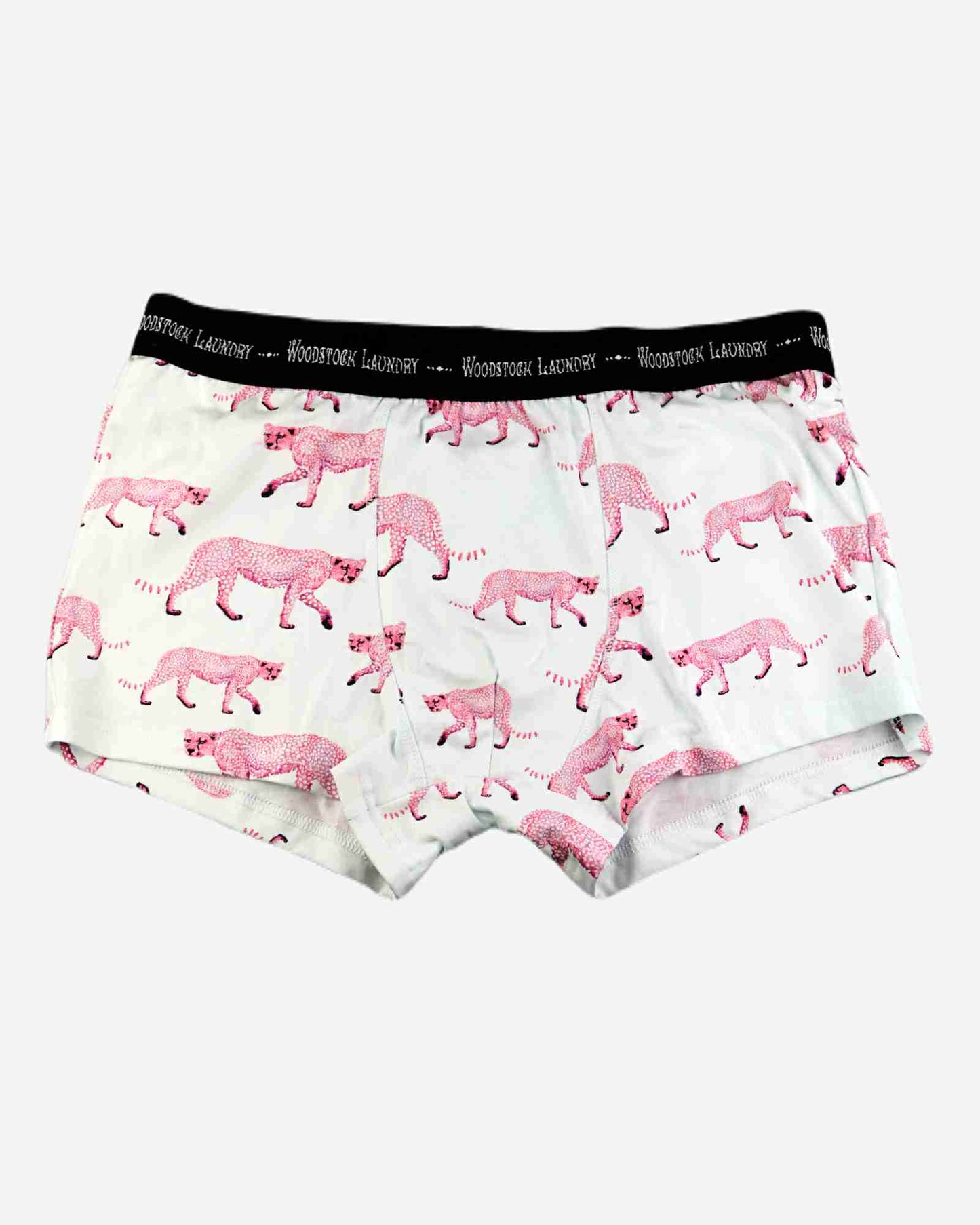 Mens Boxer Briefs - Pink Cheetah Woodstock Laundry