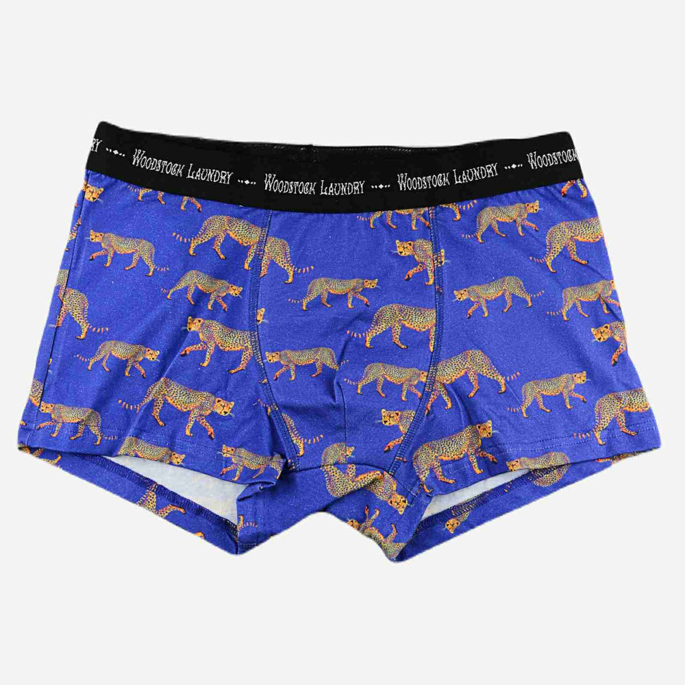 Mens Boxer Briefs - Yellow Cheetah Woodstock Laundry