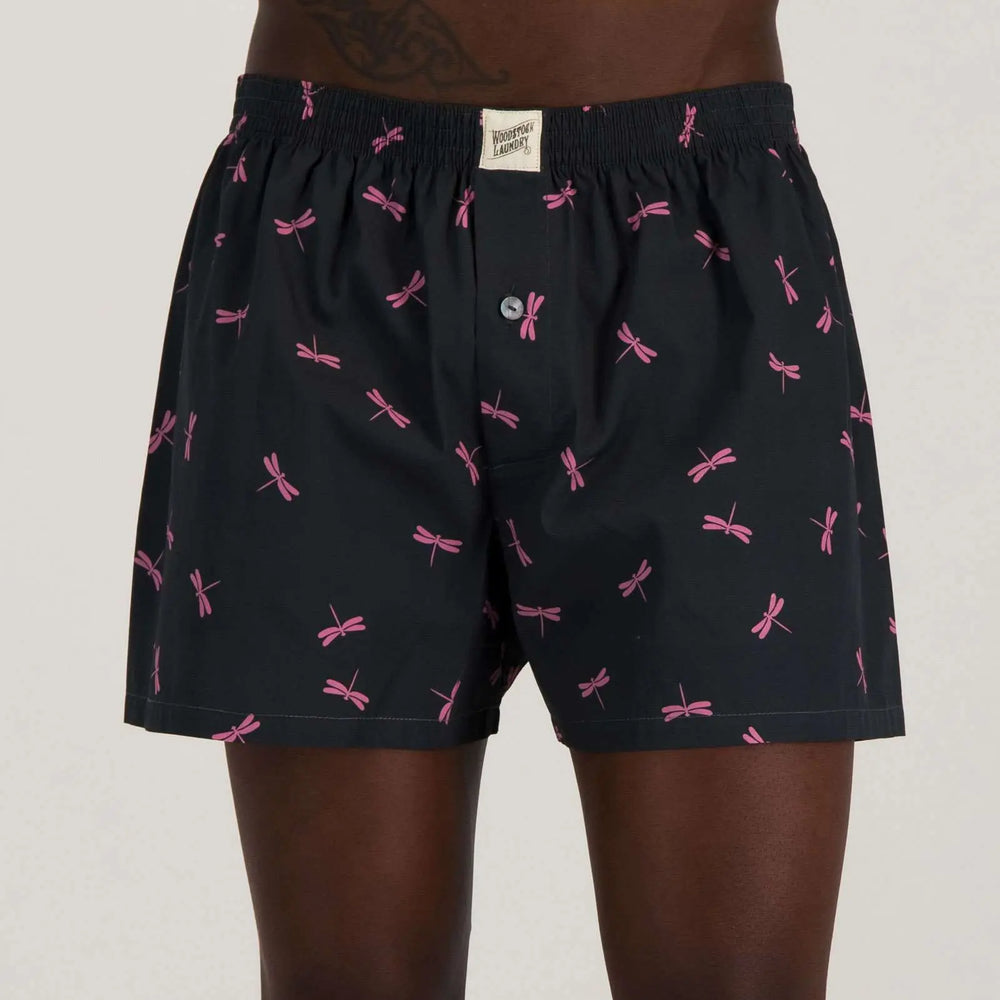 Mens Boxer Shorts - Dragonflies Woodstock Laundry