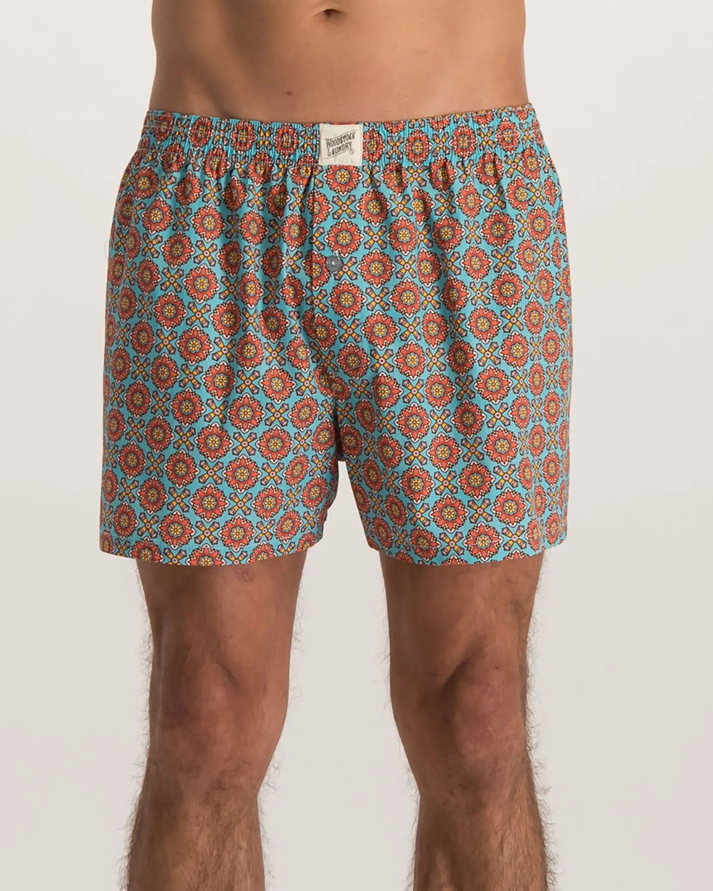 Mens Boxer Shorts - Funky Disco Woodstock Laundry