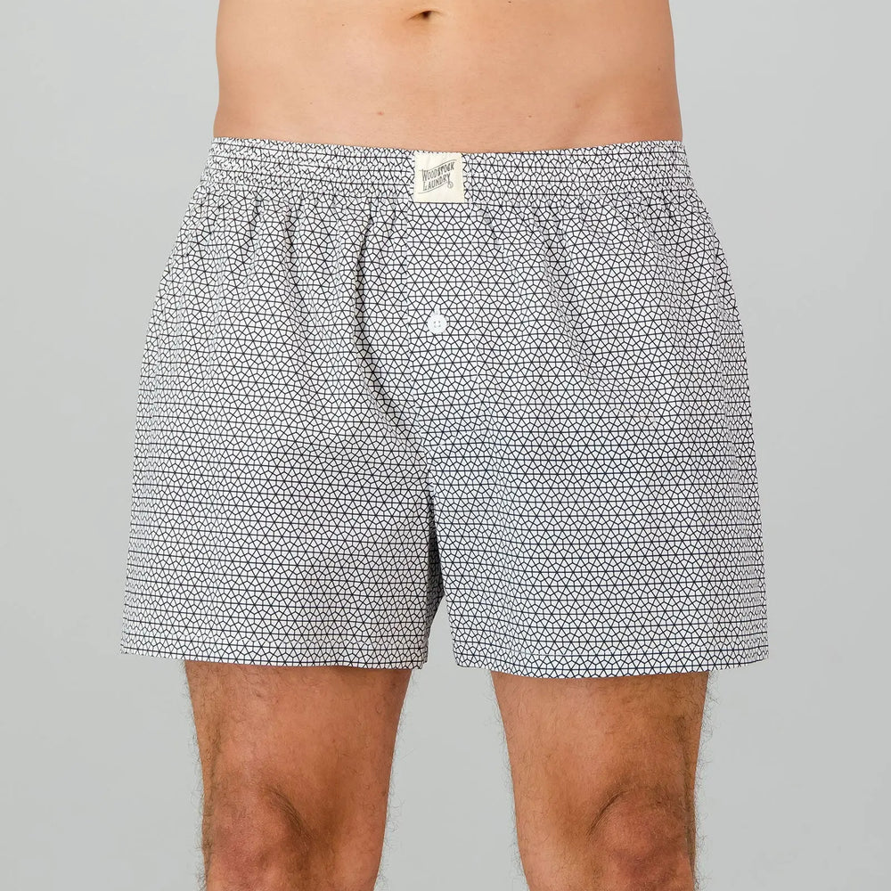 Mens Boxer Shorts - Hexagon Woodstock Laundry
