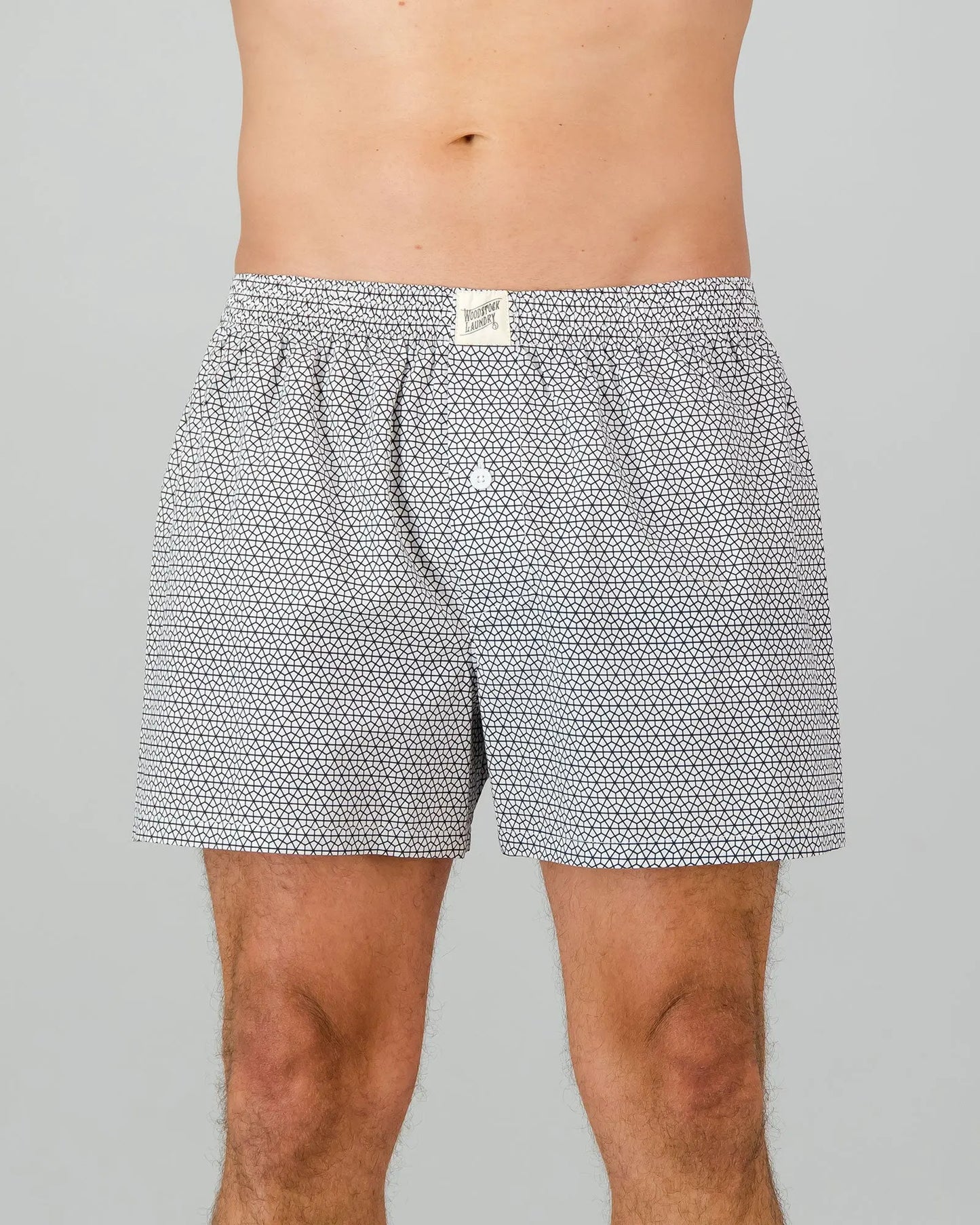 Mens Boxer Shorts - Hexagon Woodstock Laundry