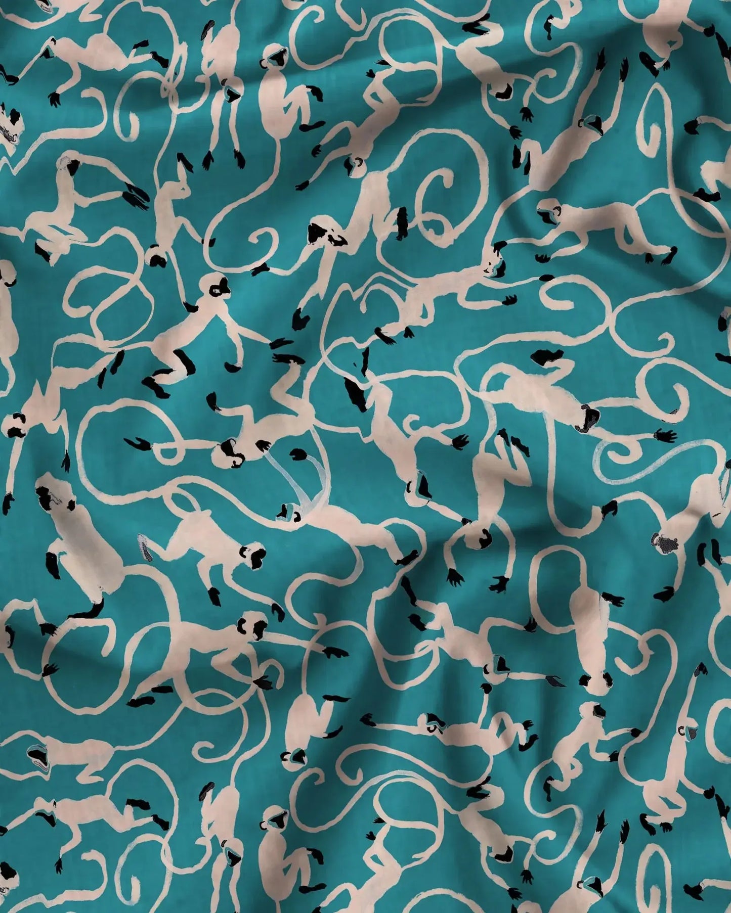 Mens Boxer Shorts - Monkeys Teal Woodstock Laundry