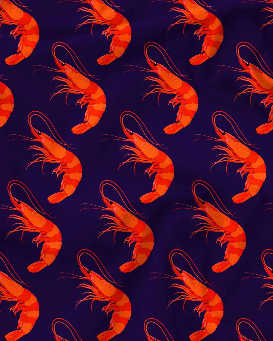 Mens Boxer Shorts - Orange Ibiza Prawns Woodstock Laundry