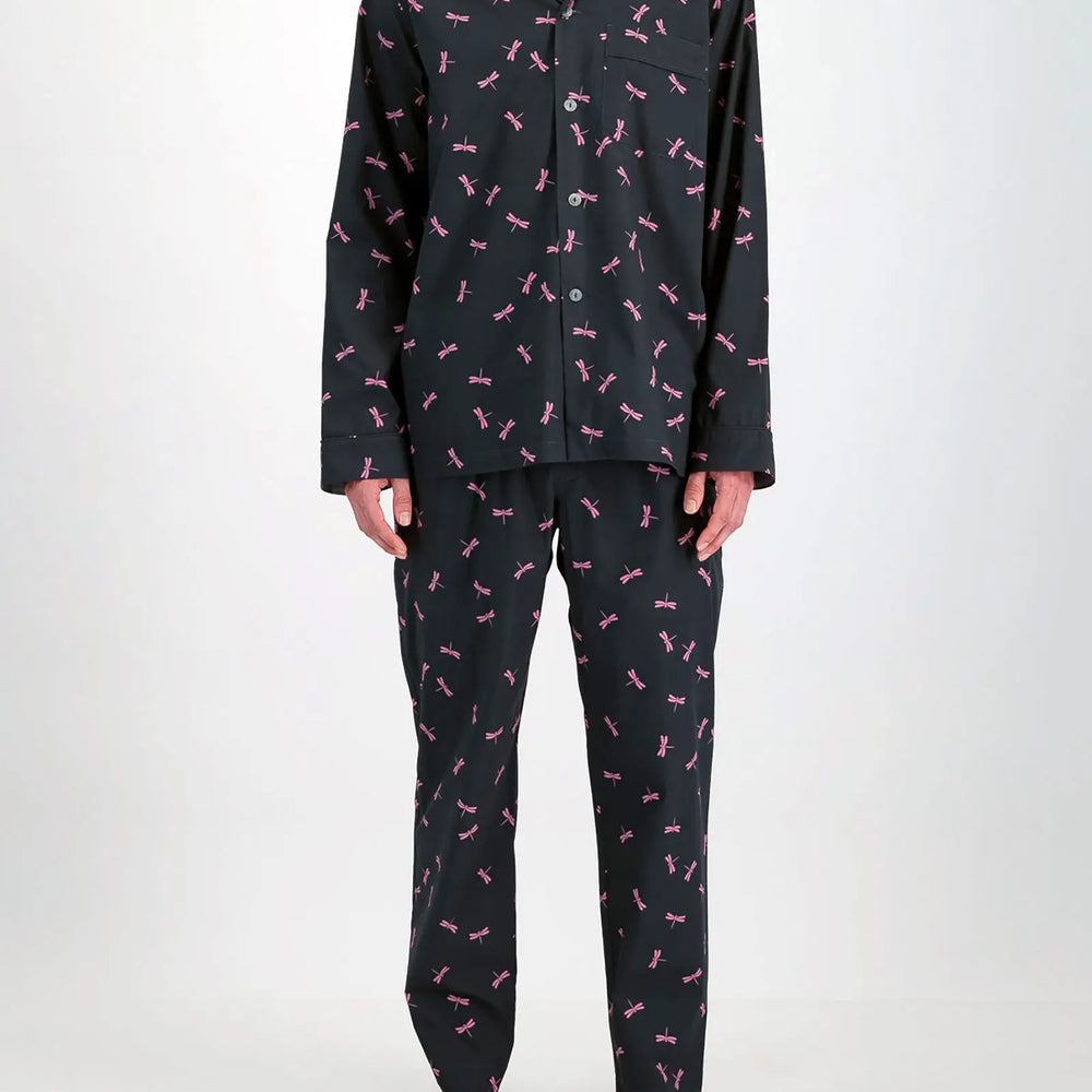Mens Long Pyjamas - Dragonflies Woodstock Laundry
