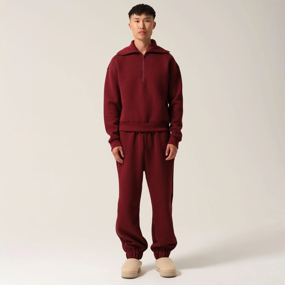 Mens Longevity Tracksuit Burgundy Tonic London