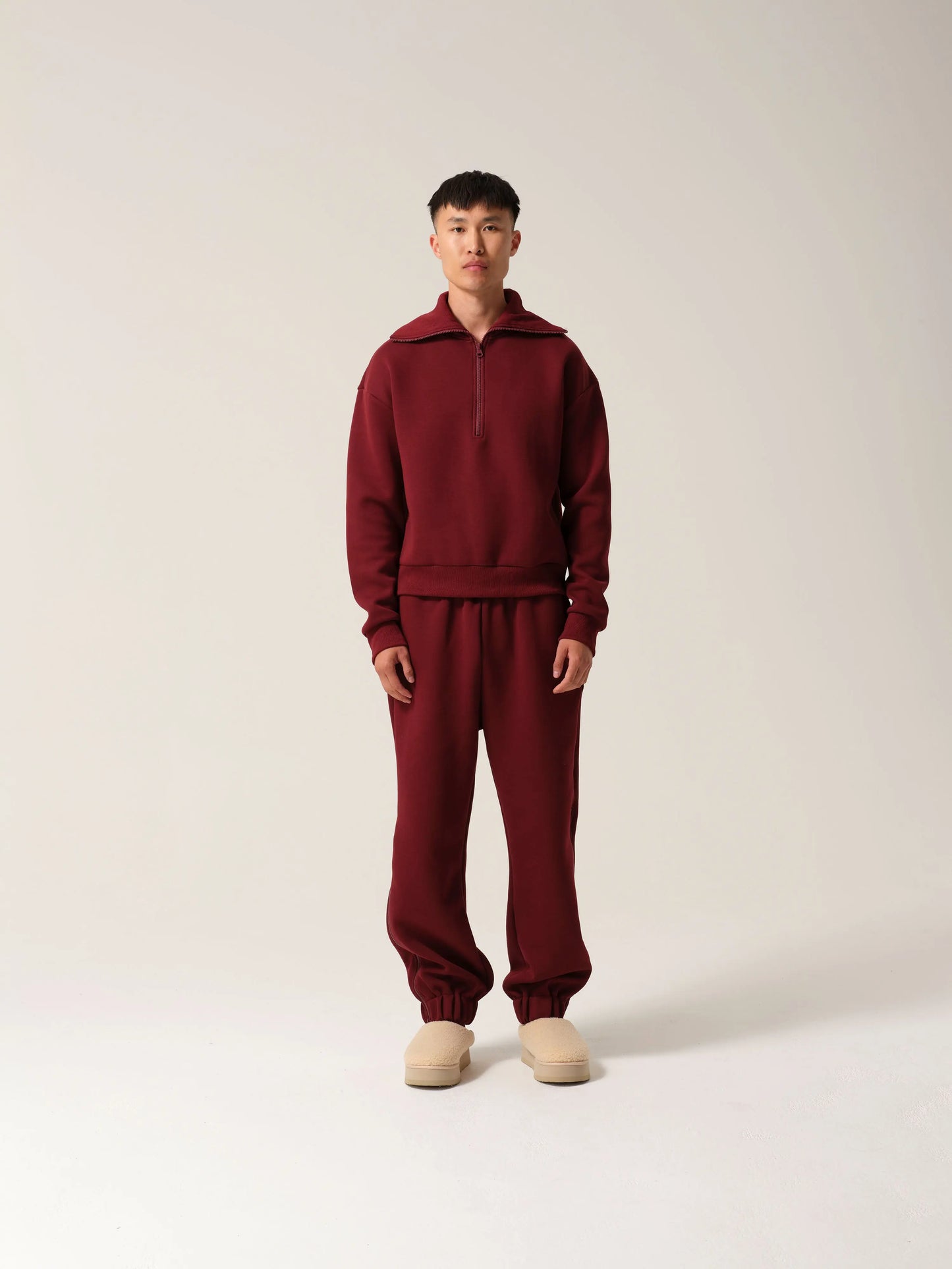 Mens Longevity Tracksuit Burgundy Tonic London