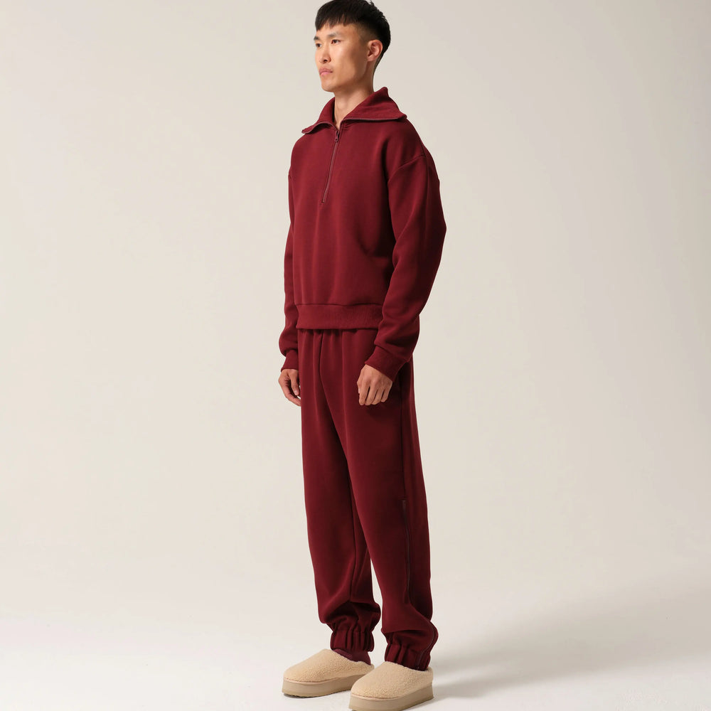 Mens Longevity Tracksuit Burgundy Tonic London