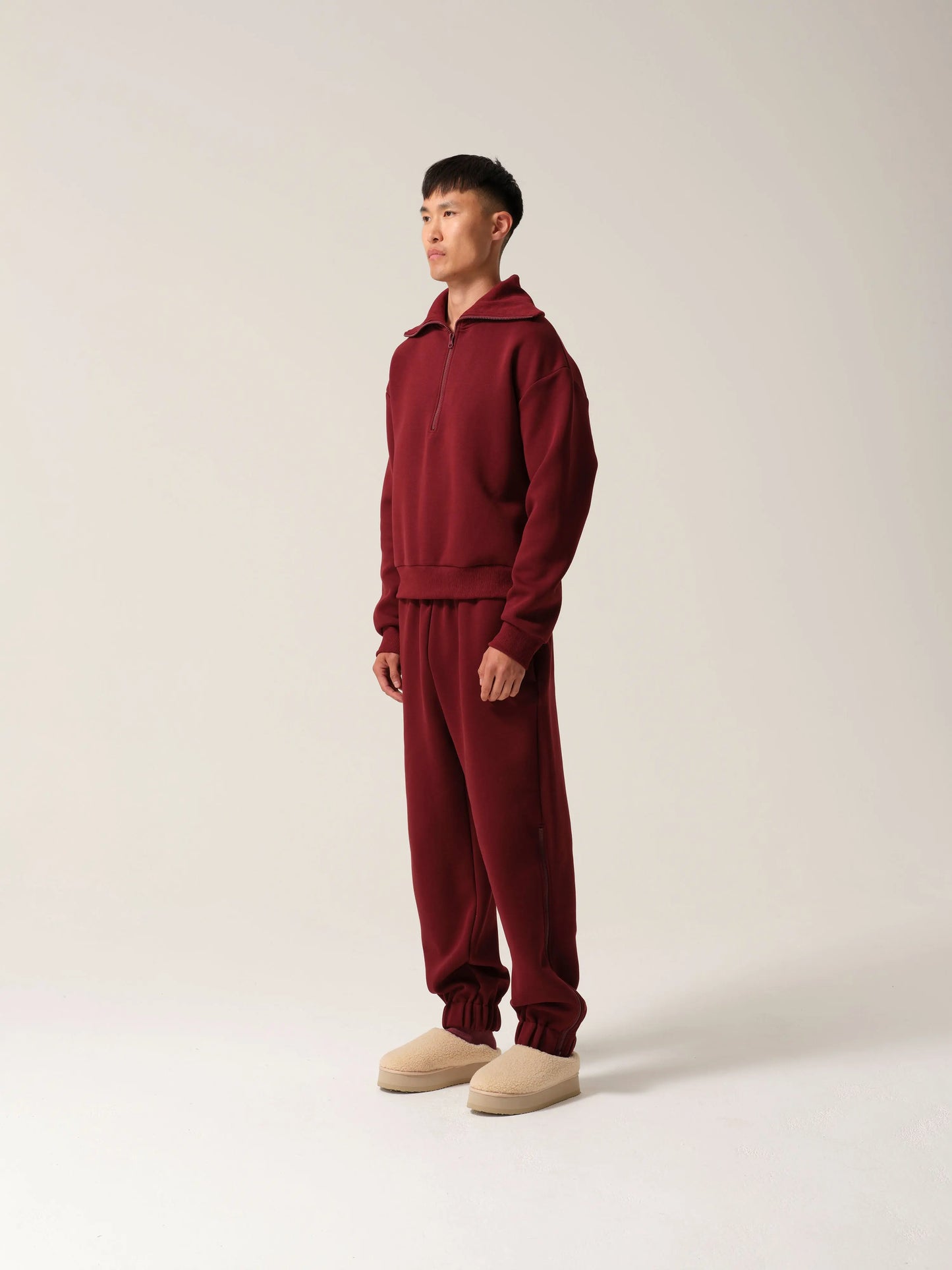 Mens Longevity Tracksuit Burgundy Tonic London