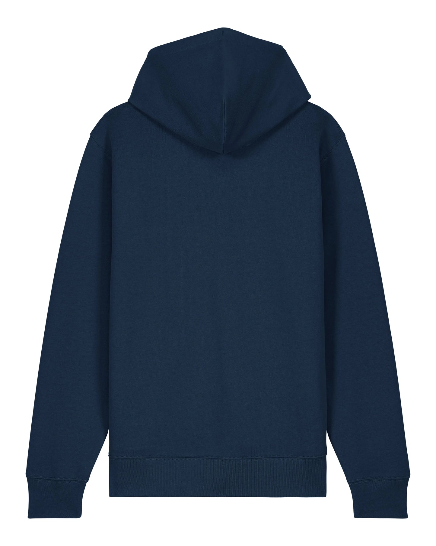 Mens Organic Cotton Relaxed-Fit Zip Hoodie in Midnight Navy hewn.