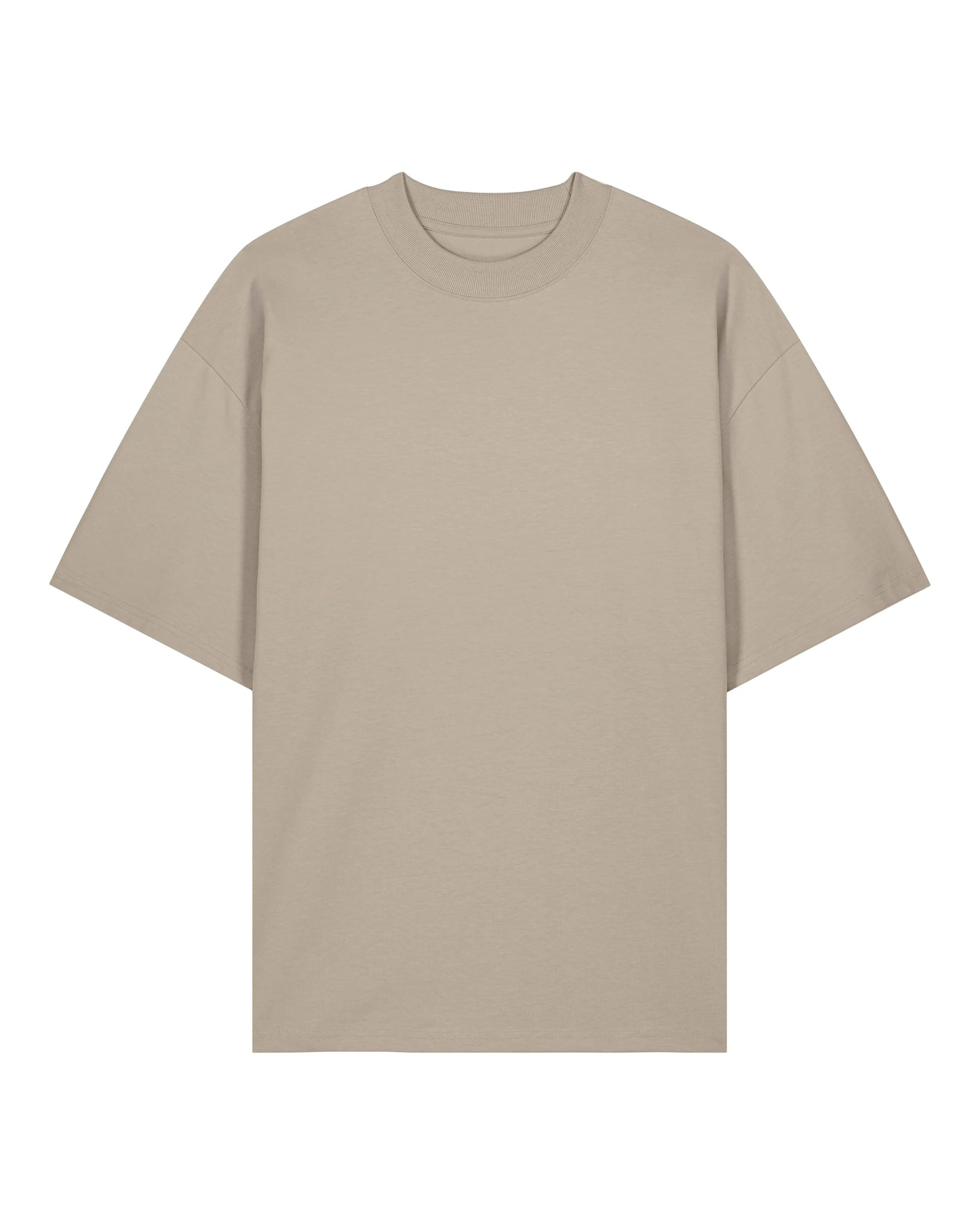 Mens Organic Cotton Signature Oversized T-Shirt in Limestone Grey hewn.