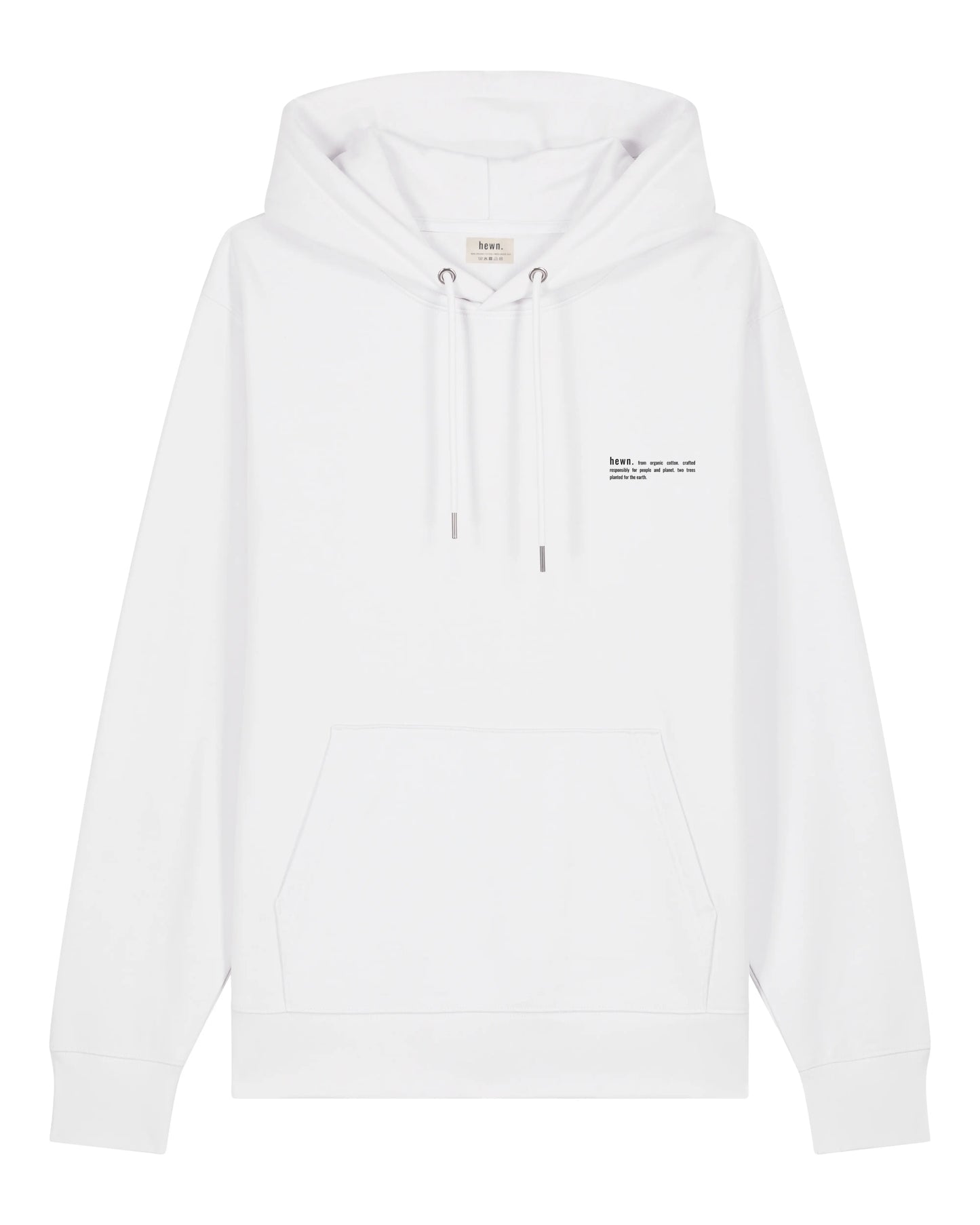 Mens Relaxed-Fit White Hoodie With Bristol Back-Print hewn.