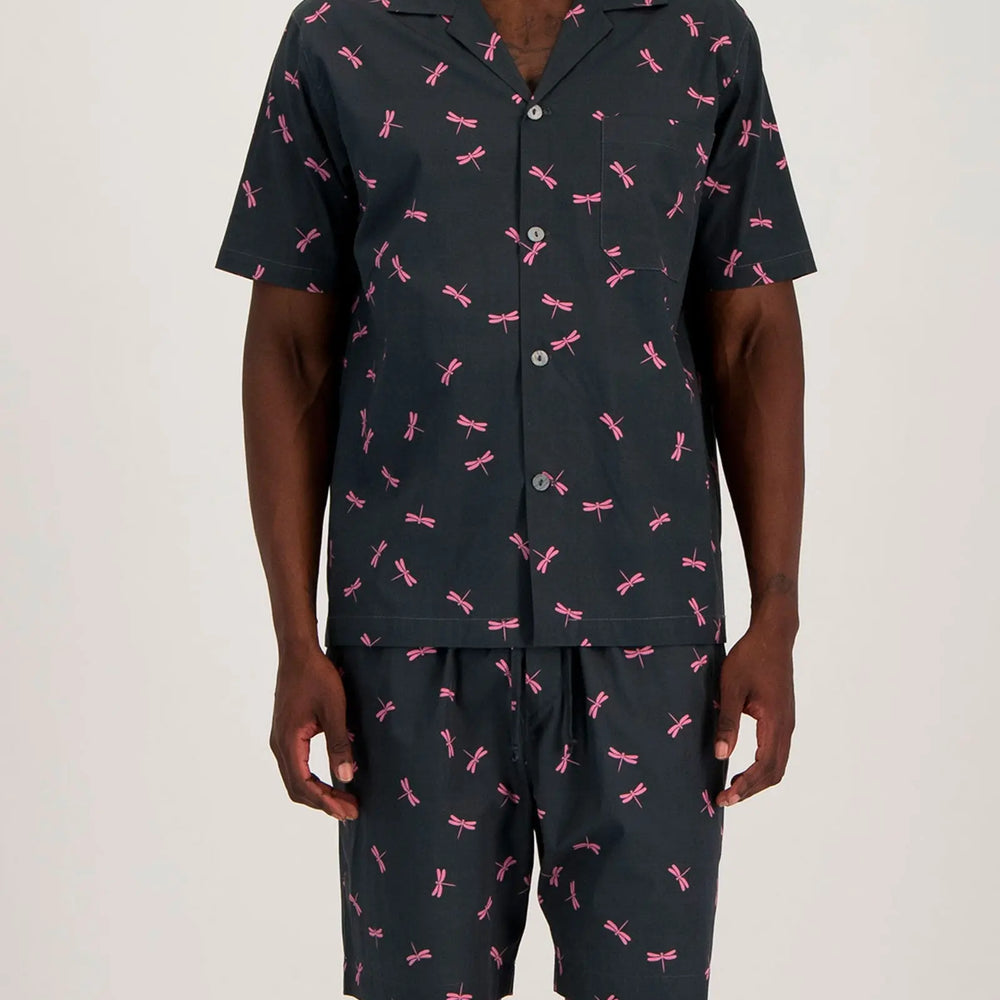 Mens Short Pyjamas - Dragonflies Woodstock Laundry