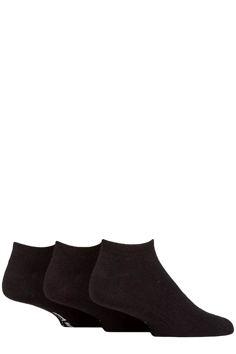 Mens and Lazy Panda Full Cushion Bamboo Sports Trainer Socks Black LazyPanda