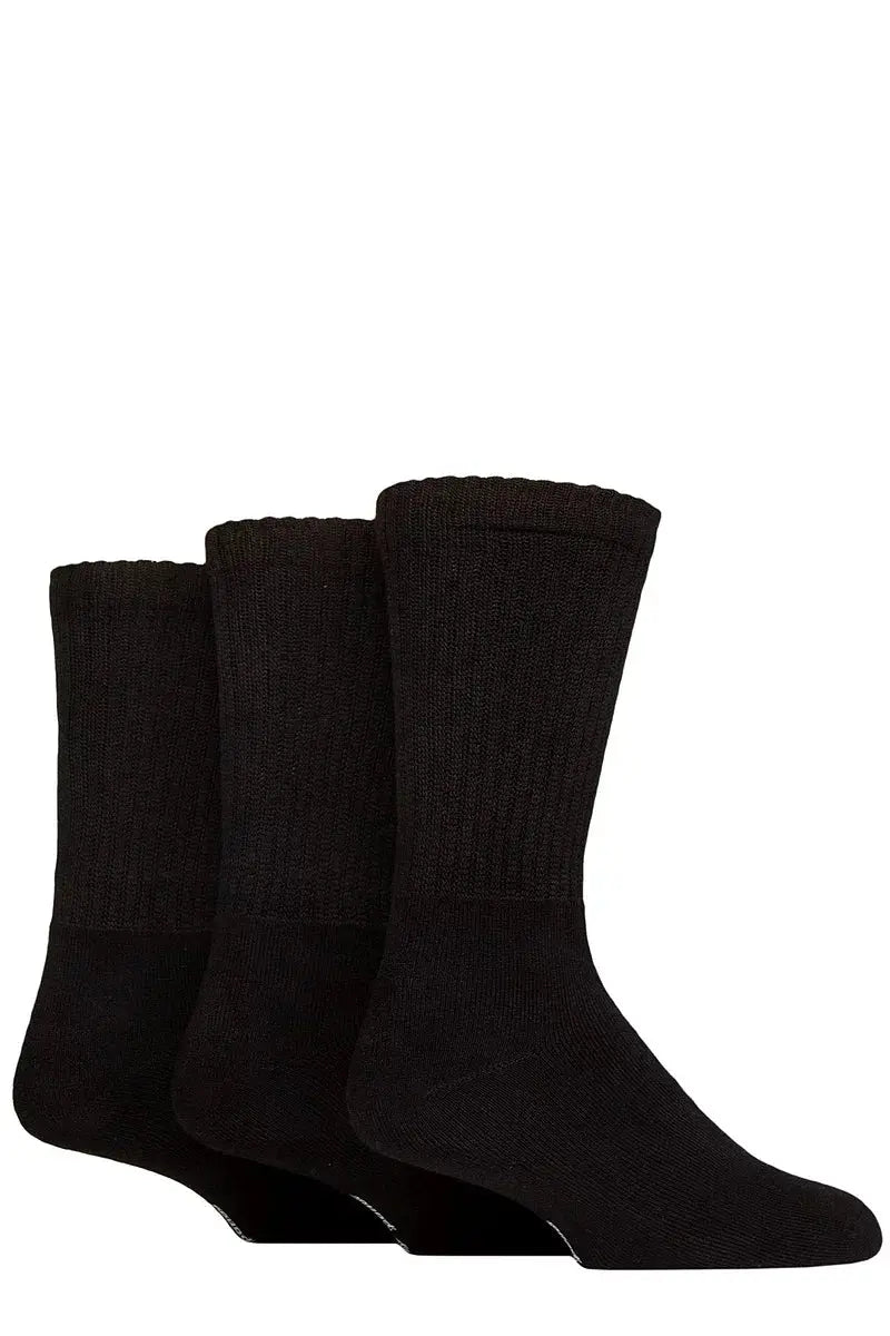 Mens and Lazy Panda Full Cushion Crew Bamboo Sports Socks Black LazyPanda