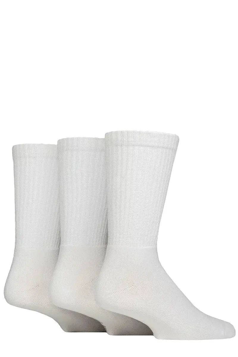 Mens and Lazy Panda Full Cushion Crew Bamboo Sports Socks White LazyPanda