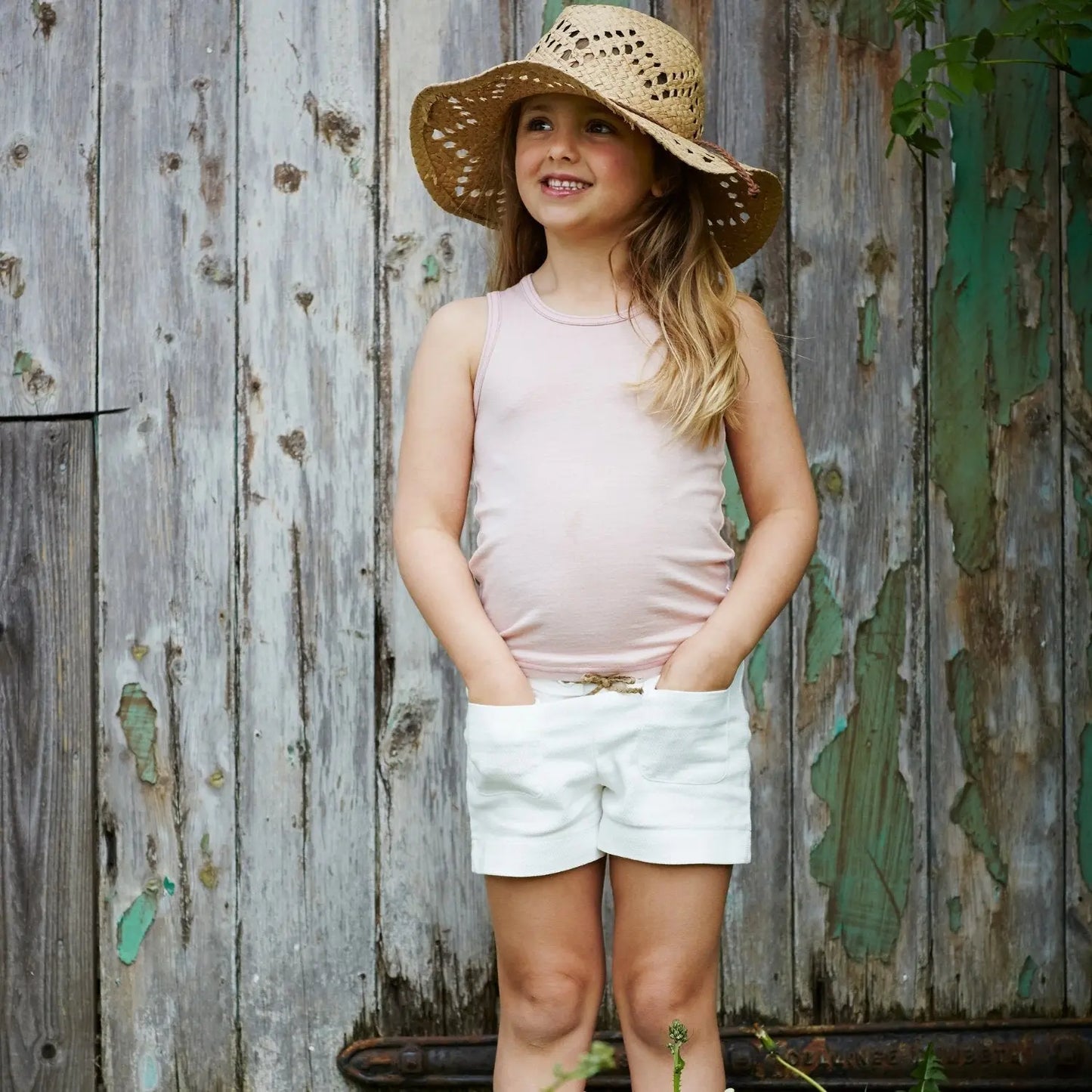 Merino Tank,  Pink Peach Blossom Smalls Merino