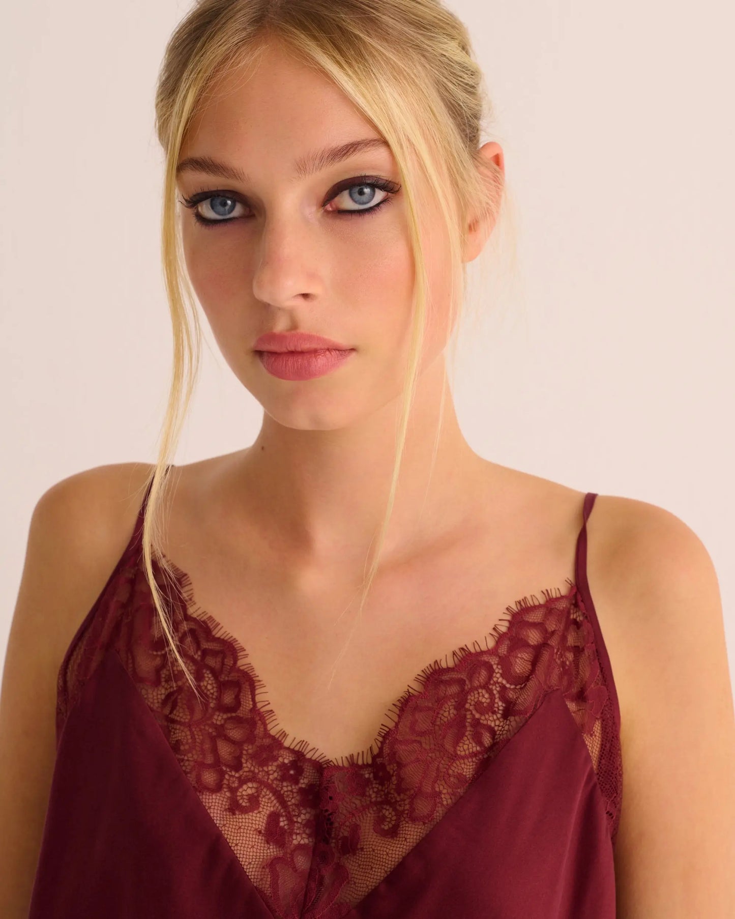 Merlot Washable Organic Stretch Silk Camisole and Shorts Set MAMU Dream