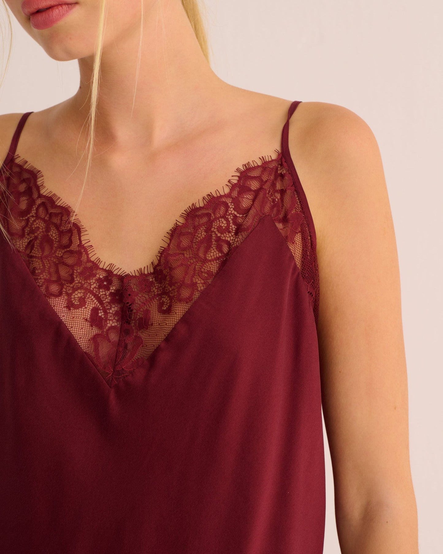 Merlot Washable Organic Stretch Silk Camisole and Shorts Set MAMU Dream