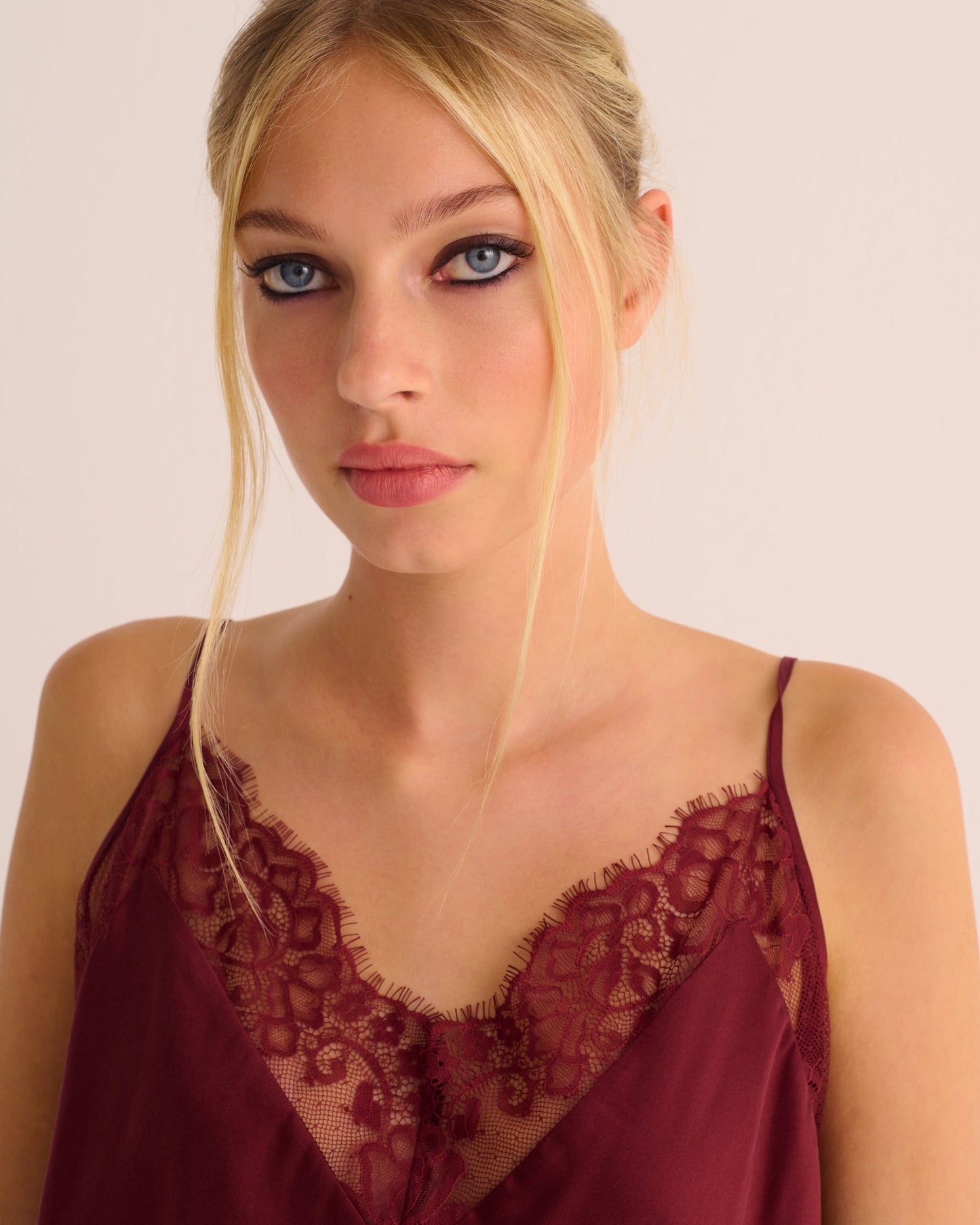 Merlot Washable Organic Stretch Silk Camisole and Shorts Set MAMU Dream